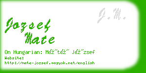 jozsef mate business card